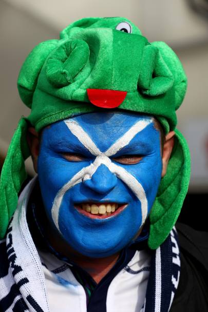 Un fan scozzese all&#39;RBS sei nazioni di Londra (Getty Images)